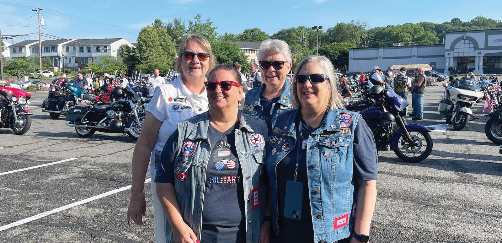 Current and past Department of MN Presidents pause for a photo before the Rolling to Ride motorcycle ride on Sunday, May 26, in our nation’s capital city. Front row, from left: Jen Pecarina and Denise Guerra; back row, from left: Mary Johnson and Jeanne Ullmer. (Photos courtesy of Jen Pecarina)