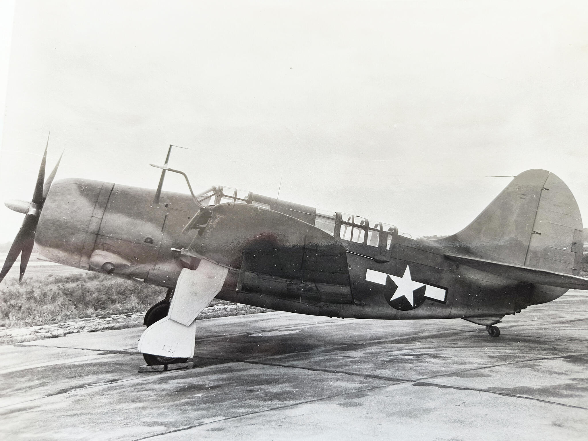 Image of an SB2C Helldiver, similar to one flown by Jack Fuller during the attack on the Japanese battleship, Yamato, in 1945.
