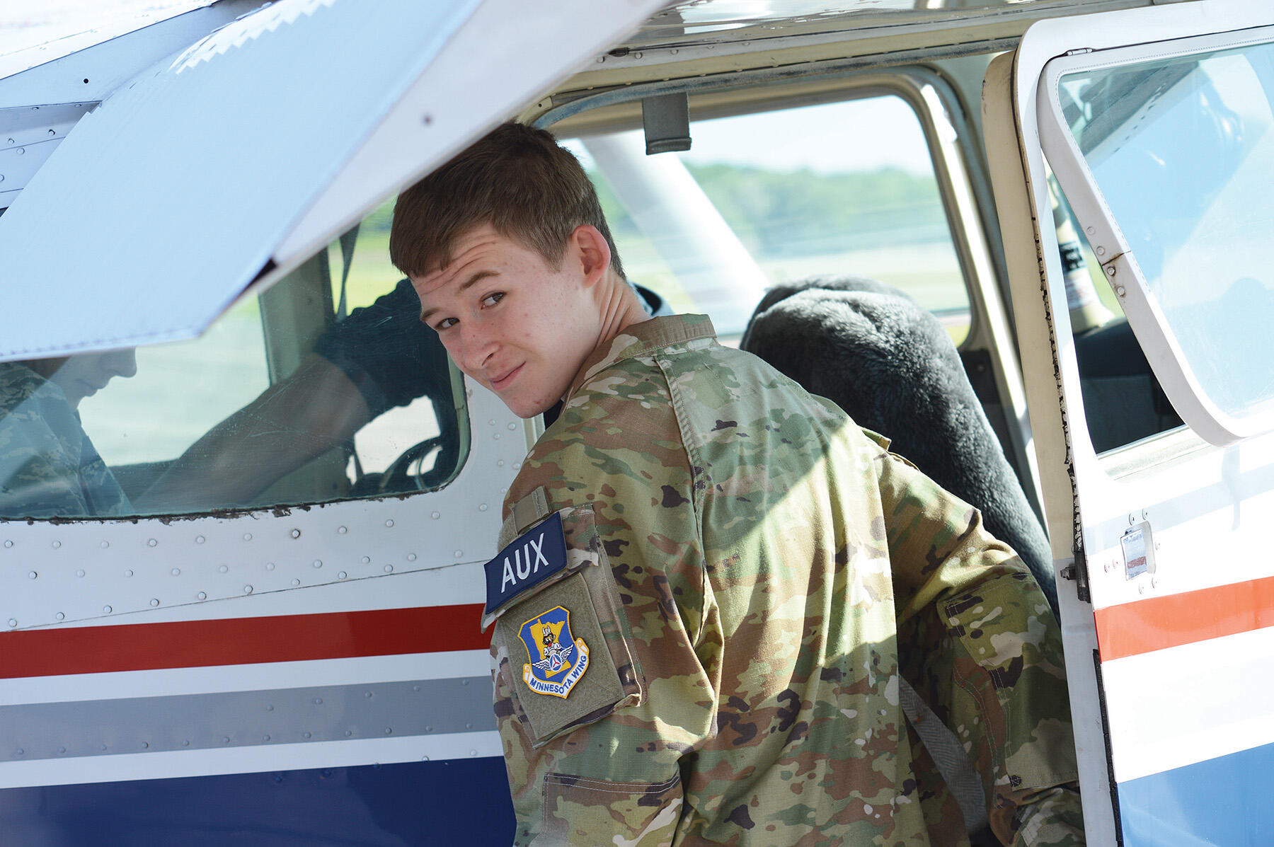 Cadet Joshua Zachman took part in the Civil Air Patrol’s orientation flight program designed to inspire the next generation of aviation leaders.
