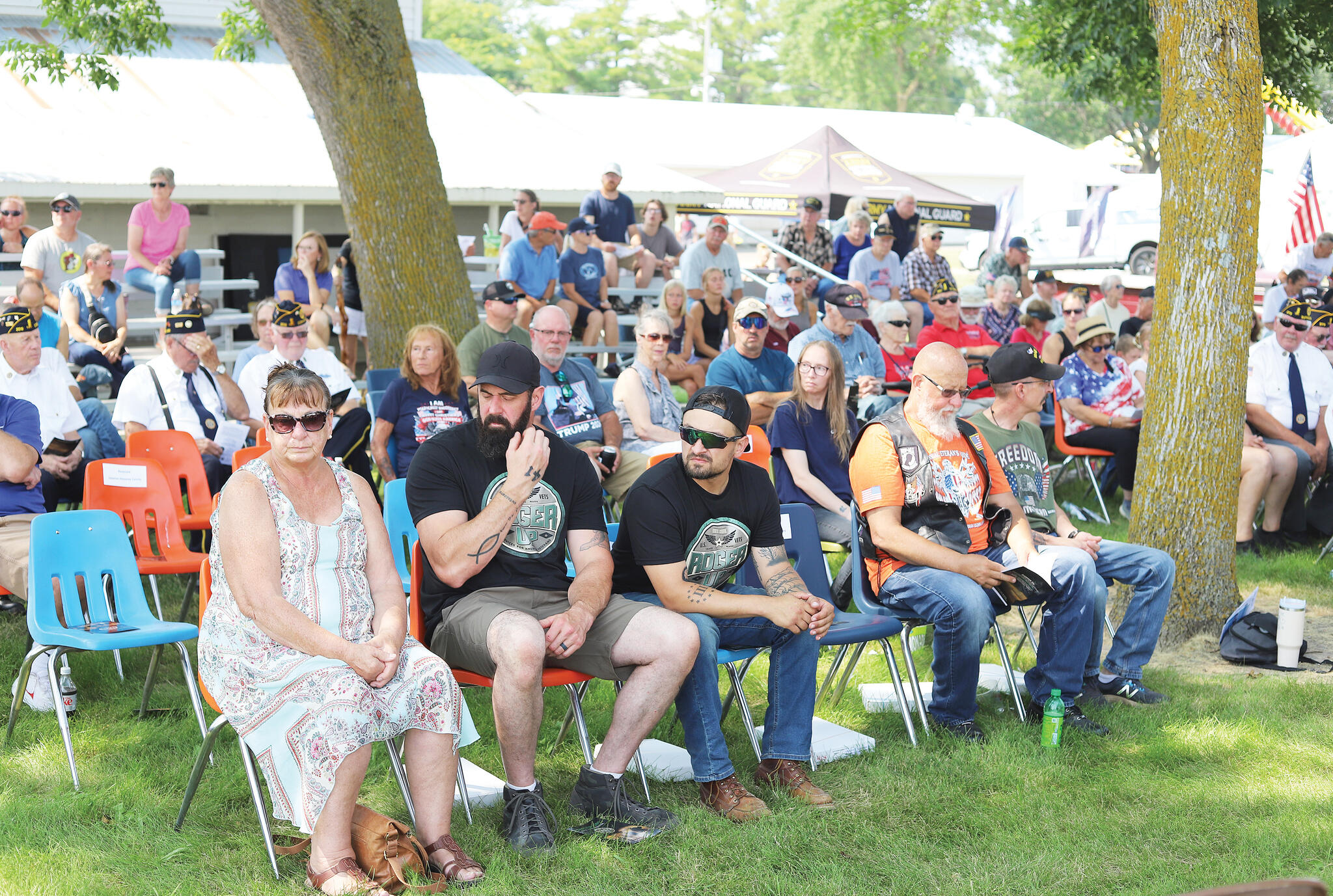 Crowds gathered to honor Wright County Veterans on Saturday, July 27 at the fairgrounds. Veterans in attendance heard from keynote Speaker, U.S. Marine Corps veteran Zach Johnson, who spoke about veterans health awareness and the ROGER UP program.