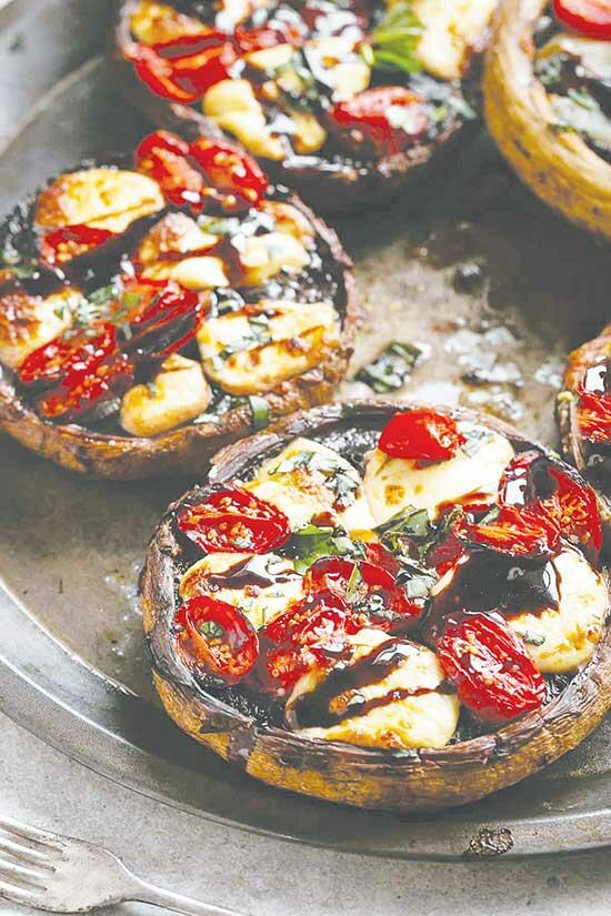 Caprese Stuffed Mushrooms