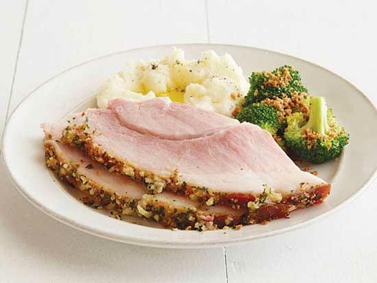 Double Mustard and Herb Crusted Ham