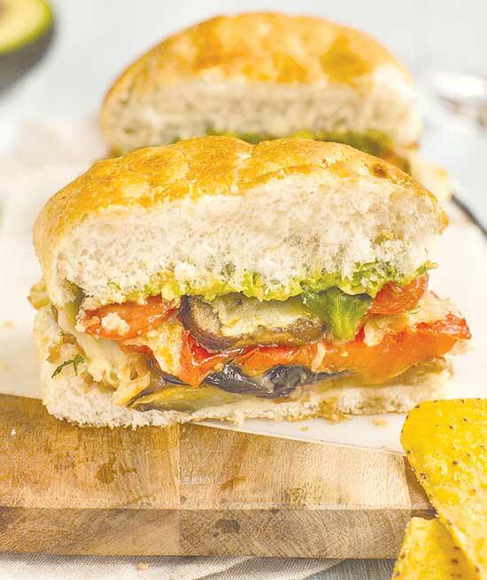 Roasted Vegetable Mexican Torta